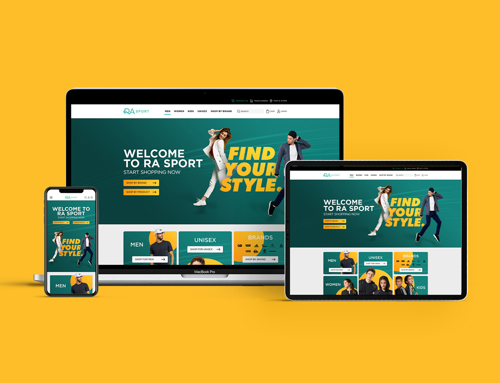 RA Sport Responsive Website UI Design