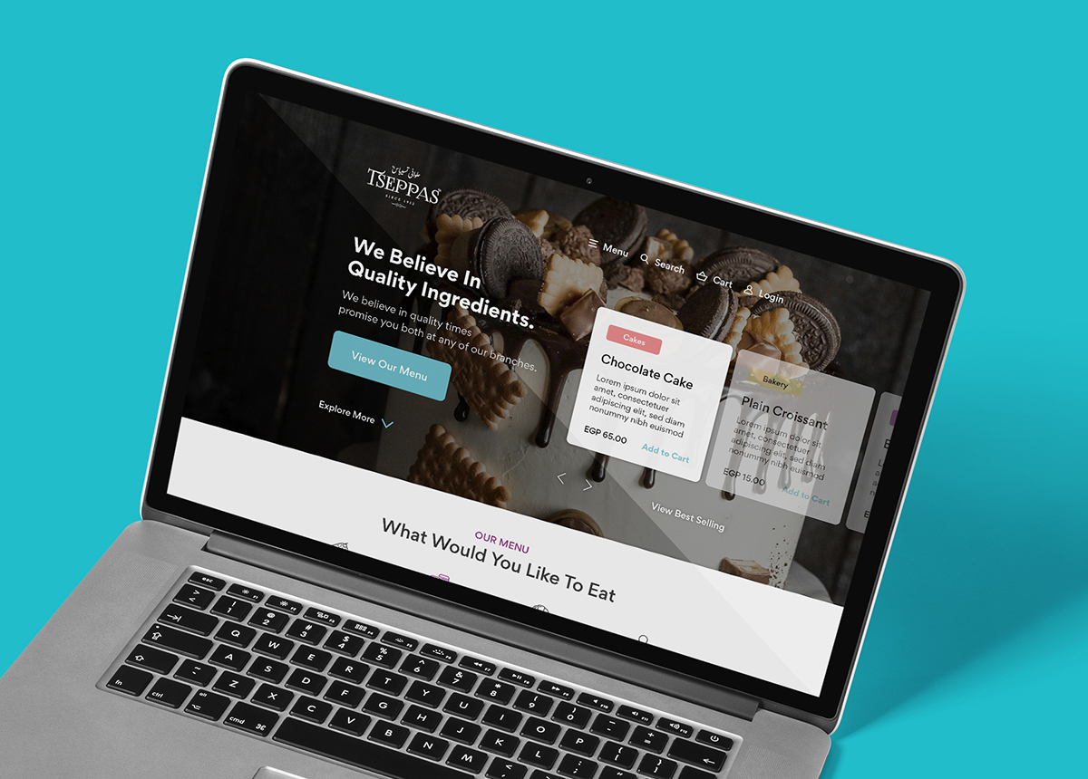 Tseppas E-Commerce Website UI Design